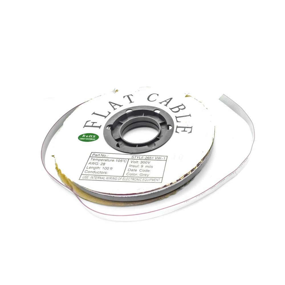 10 Wire Flat Ribbon Cable FRC 28 AWG (1 Ft.) - Electra Traders | Electronic Components & Gadgets India