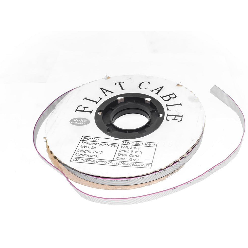 10 Wire Flat Ribbon Cable FRC 28 AWG (1 Ft.) - Electra Traders | Electronic Components & Gadgets India