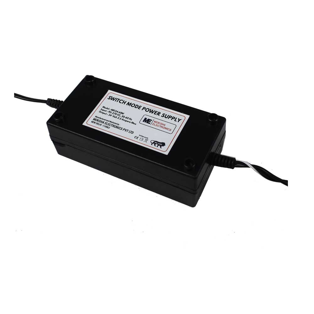 24V 2.5A 60W SMPS Power Adaptor - Electra Traders | Electronic Components & Gadgets India