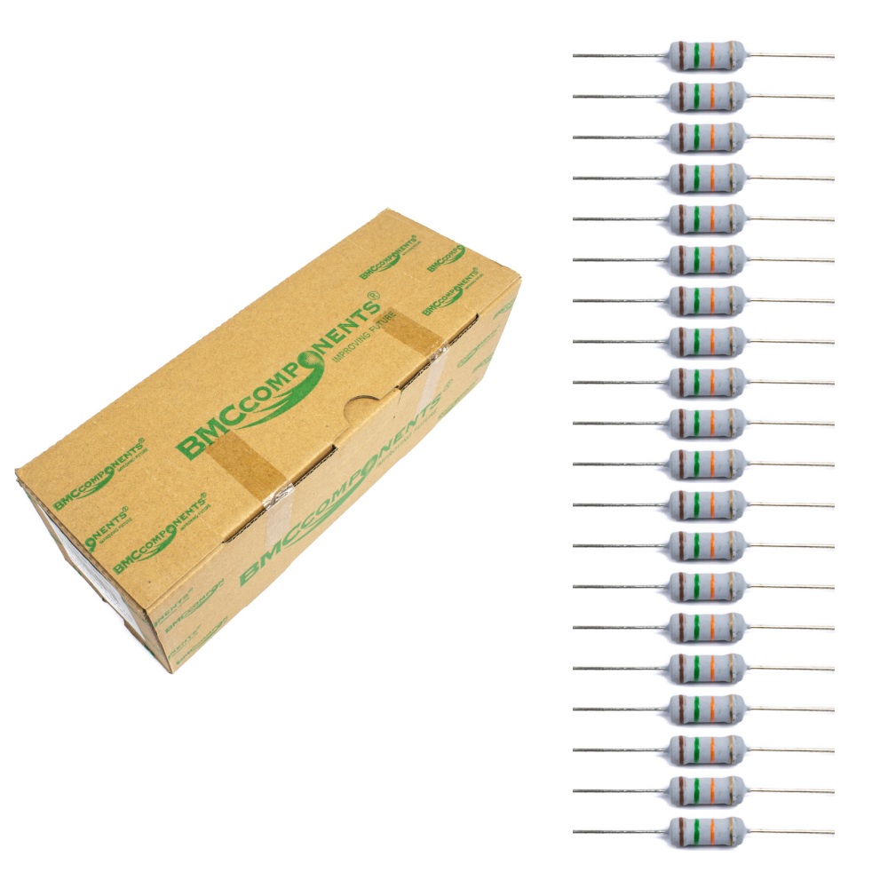 0.15 ohm 5% 1 Watt Resistor (Box of 1000) - MOF - Electra Traders | Electronic Components & Gadgets India