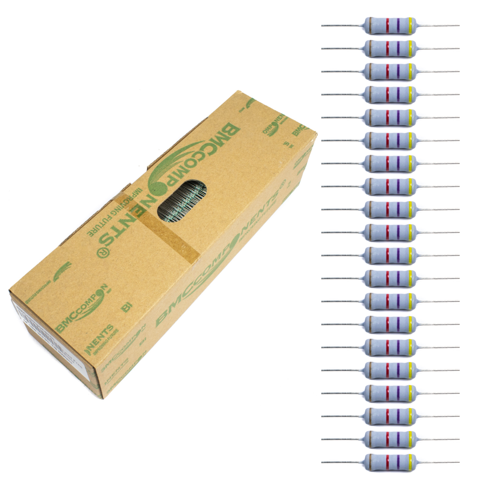 200k ohm 5% 2 Watt Resistor (Box of 1000) - MOF - Electra Traders | Electronic Components & Gadgets India