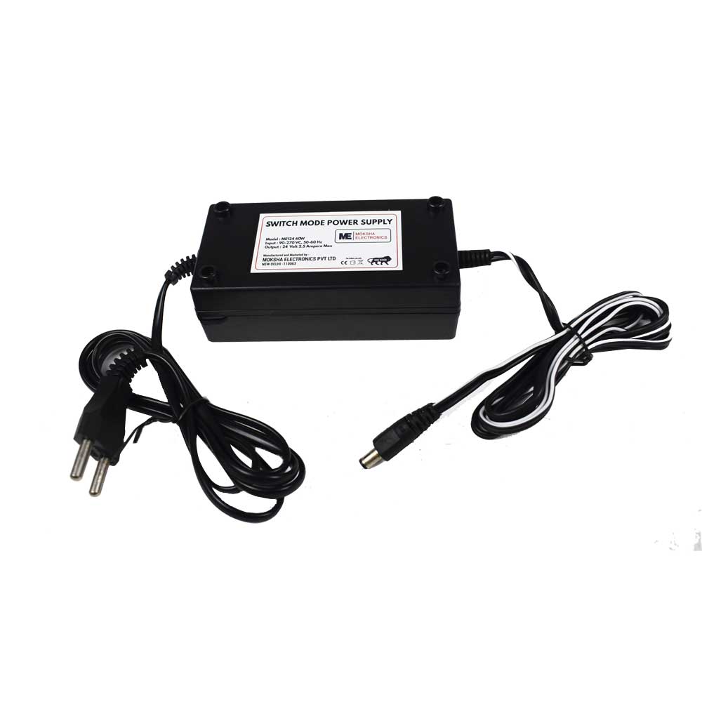 24V 2.5A 60W SMPS Power Adaptor - Electra Traders | Electronic Components & Gadgets India