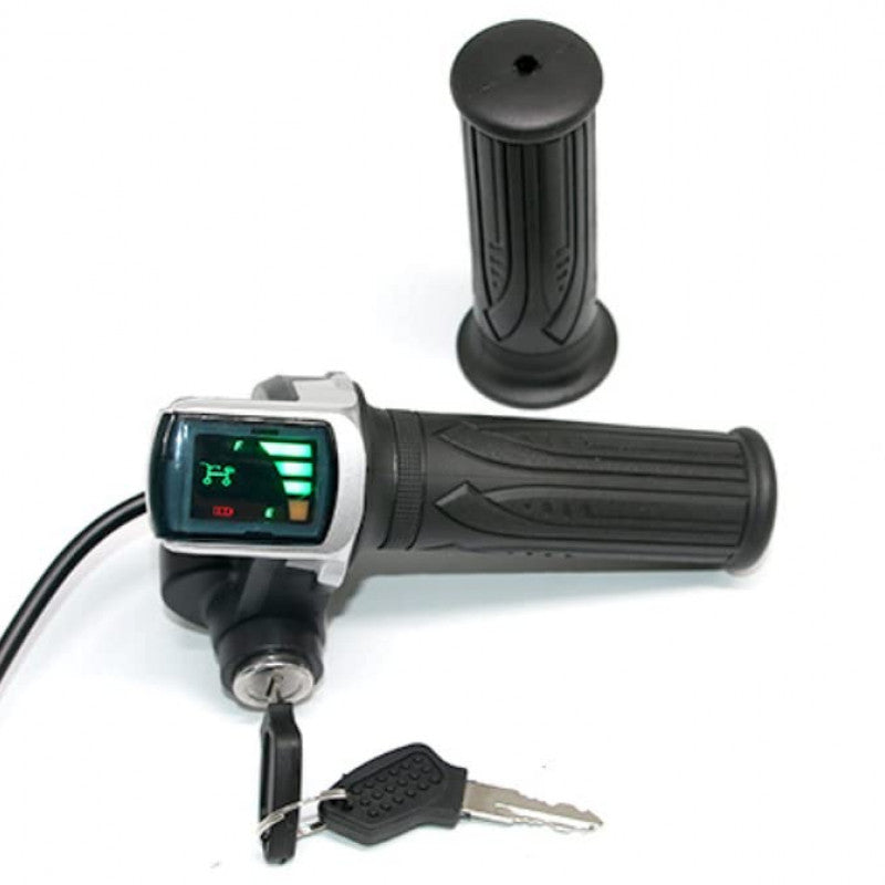 24V ebike Throttle with LCD Display ON-OFF Key Lock for E Vehicle - Electra Traders | Electronic Components & Gadgets India