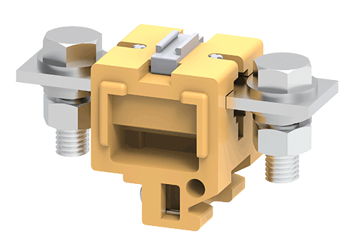 Connectwell CTS95L 95 mm² Feed Thru Bolt/Nut Melamine Terminal Block - Electra Traders | Electronic Components & Gadgets India