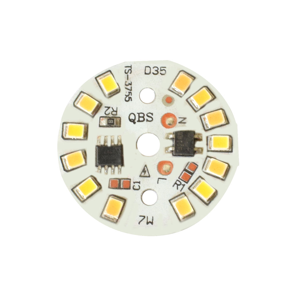 7W 220VAC Warm White 35mm Round DOB LED - Electra Traders | Electronic Components & Gadgets India