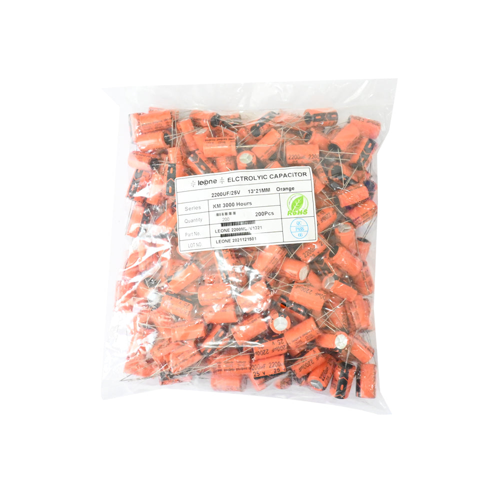 Leone 2200uF 25V Electrolytic Capacitor - Electra Traders | Electronic Components & Gadgets India