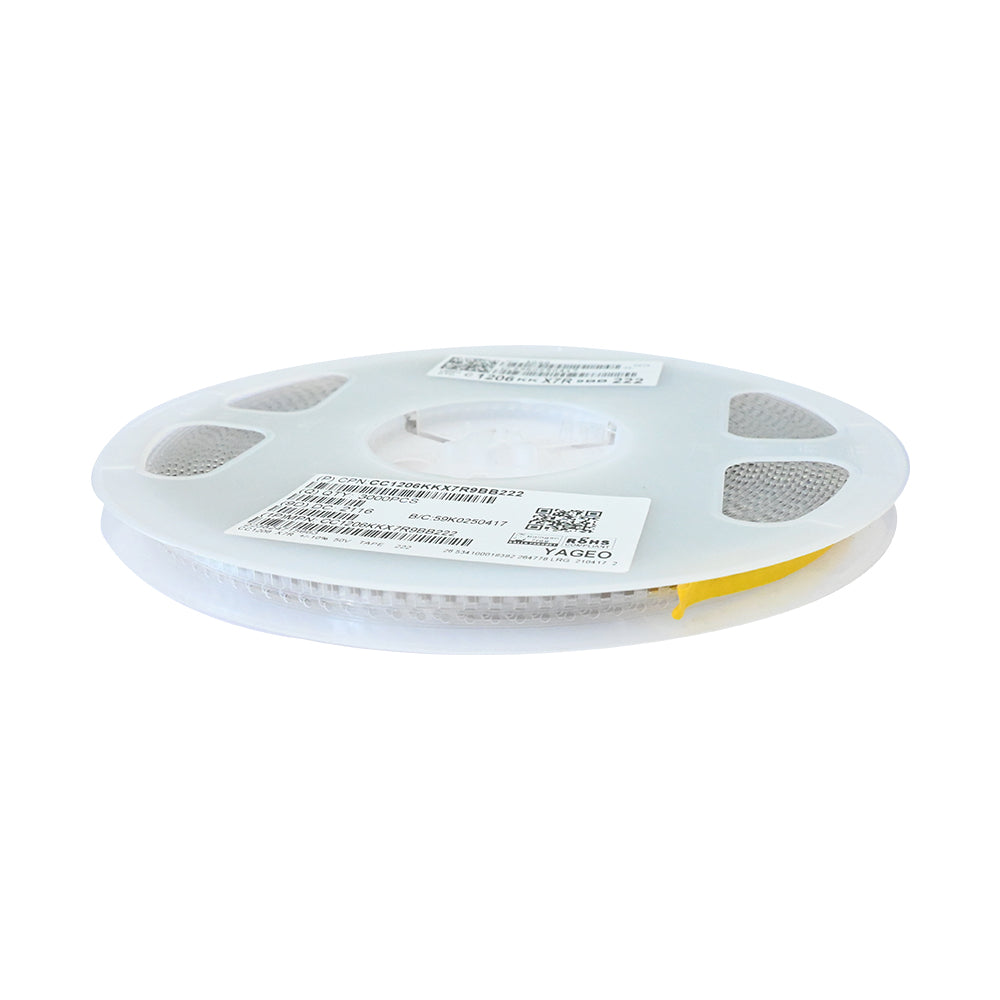 YAGEO 2200pf 2.2nf 50V 1206 SMD Capacitor (Pack of 3000) - Electra Traders | Electronic Components & Gadgets India