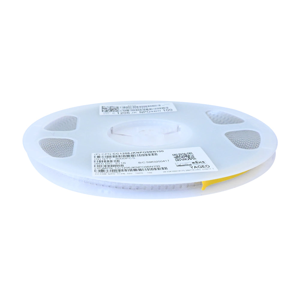 YAGEO 10pf 0.01nf 50V 1206 SMD Capacitor (Pack of 3000) - Electra Traders | Electronic Components & Gadgets India
