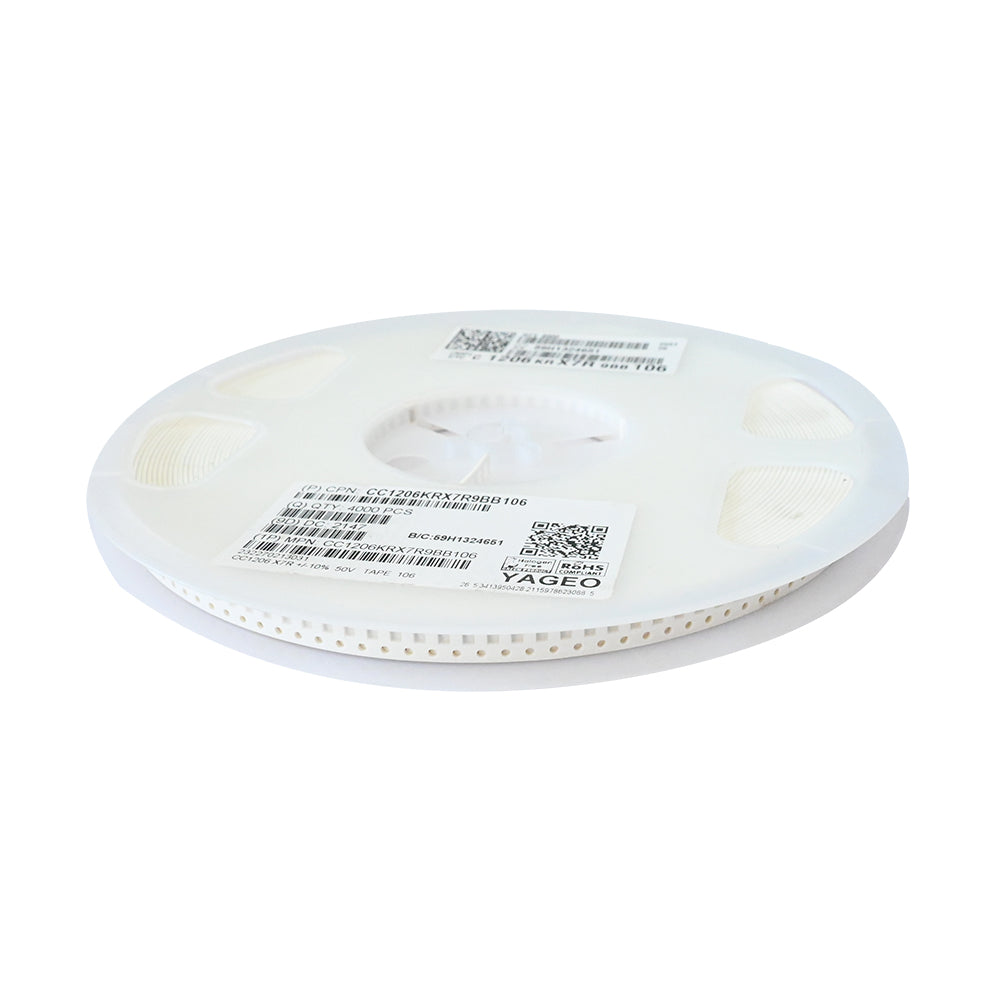 YAGEO 10uf 50V 1206 SMD Capacitor (Pack of 4000) - Electra Traders | Electronic Components & Gadgets India