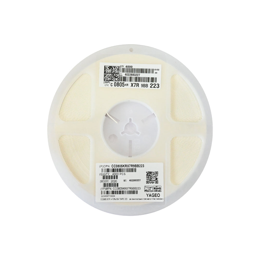 YAGEO 22nf 50V 0805 SMD Capacitor (Pack of 4000) - Electra Traders | Electronic Components & Gadgets India