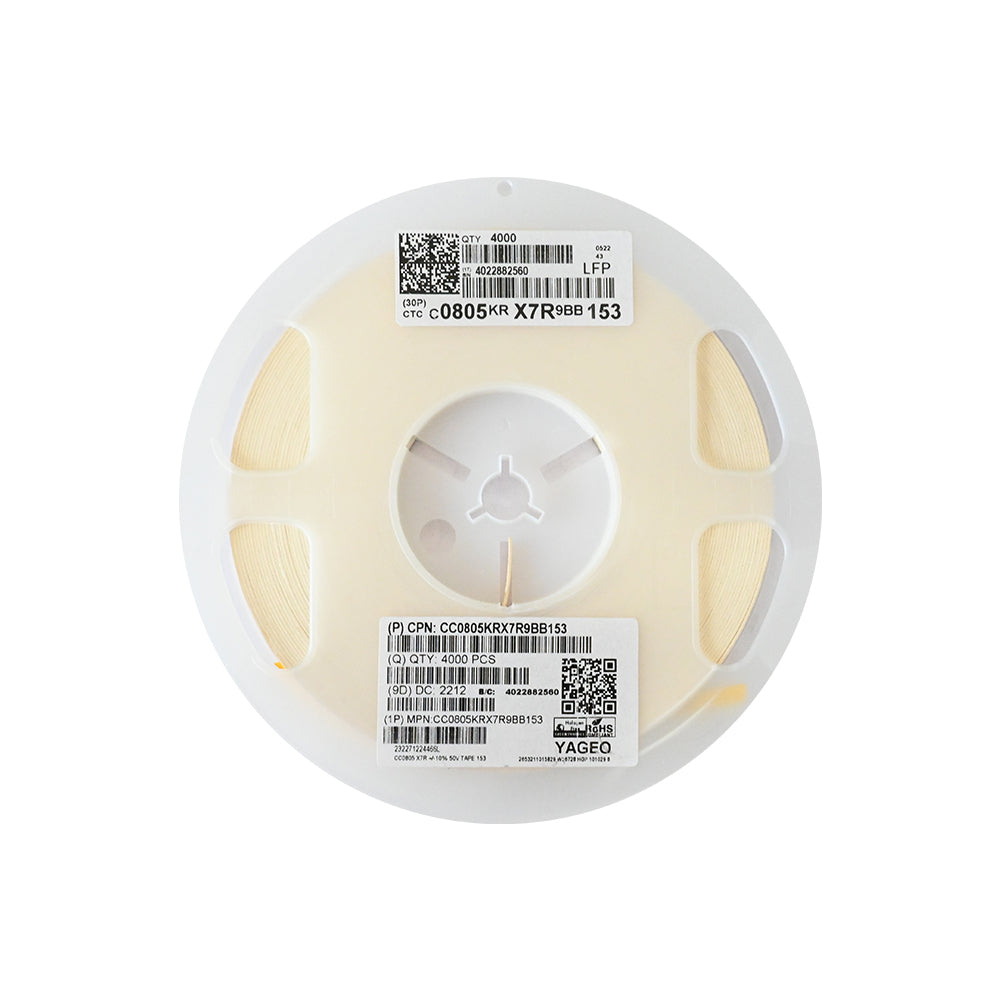 YAGEO 15nf 0.15uf 50V 0805 SMD Capacitor (Pack of 4000) - Electra Traders | Electronic Components & Gadgets India