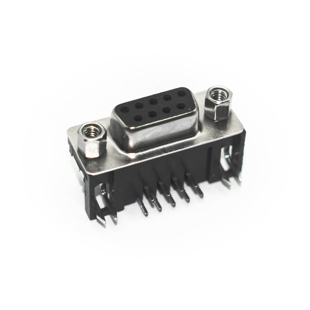 DB9 Female Right Angle Connector Through Hole - Electra Traders | Electronic Components & Gadgets India