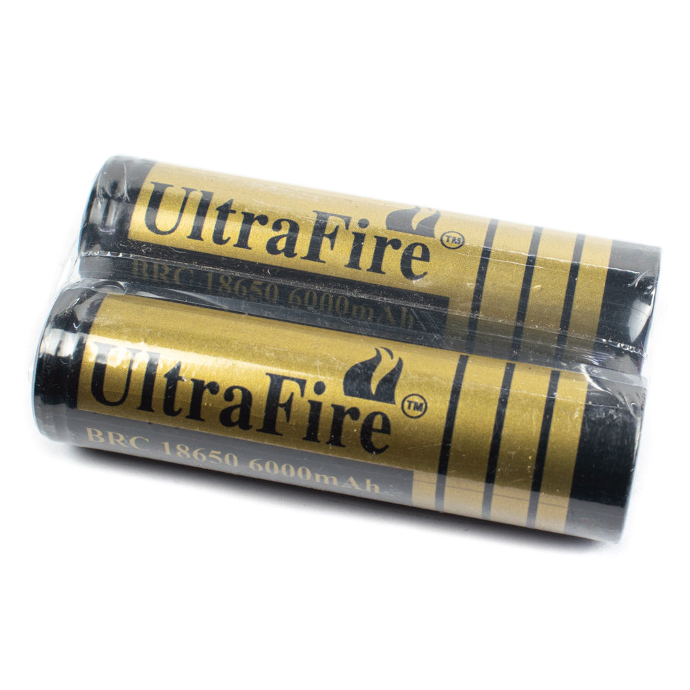 Ultrafire 3.7V 6000mAh BRC 18650 Lithium Ion Battery Pair with Tip Top - Electra Traders | Electronic Components & Gadgets India