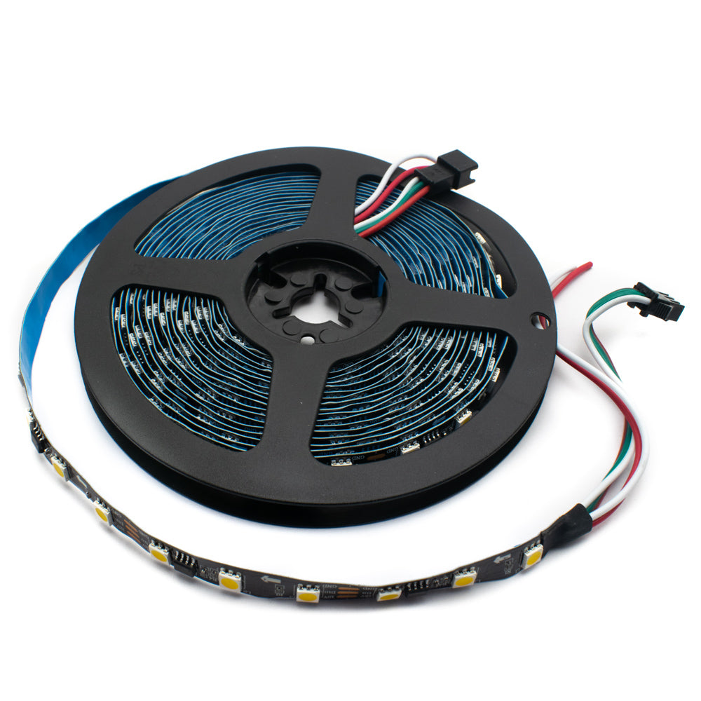 WS2811 60 LEDs/m Warm White Addressable LED Pixel Strip Light 12V DC Programmable (Non-Waterproof) 5 Meter - Electra Traders | Electronic Components & Gadgets India