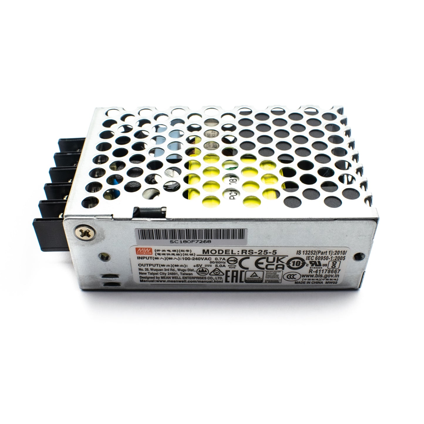 5V 25W Meanwell SMPS (RS-25-5) - Electra Traders | Electronic Components & Gadgets India