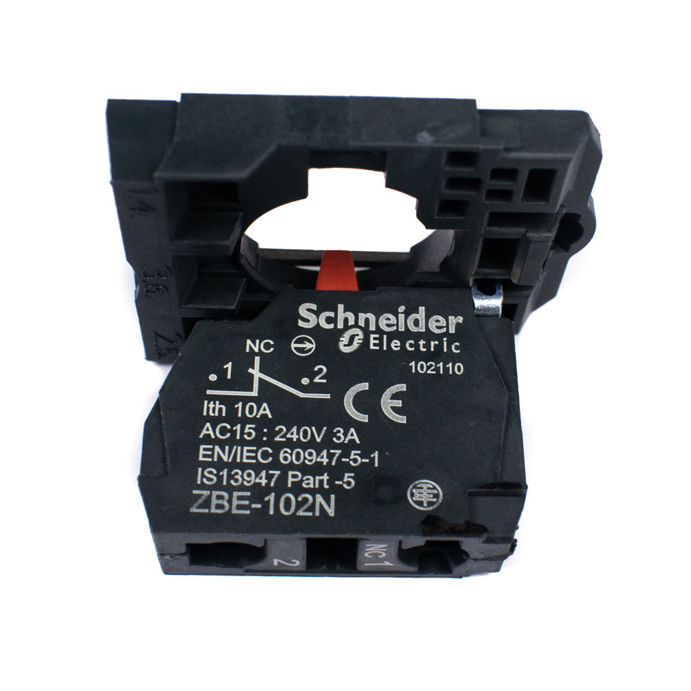 XB5AA42N Schneider Push Button Spring Return 1 NC Red - Electra Traders | Electronic Components & Gadgets India