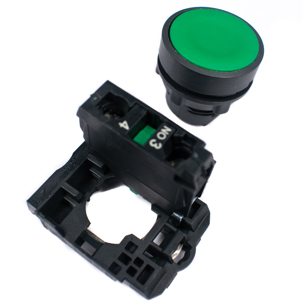 XB5AA31N Schneider Push Button Spring Return 1 NO Green - Electra Traders | Electronic Components & Gadgets India