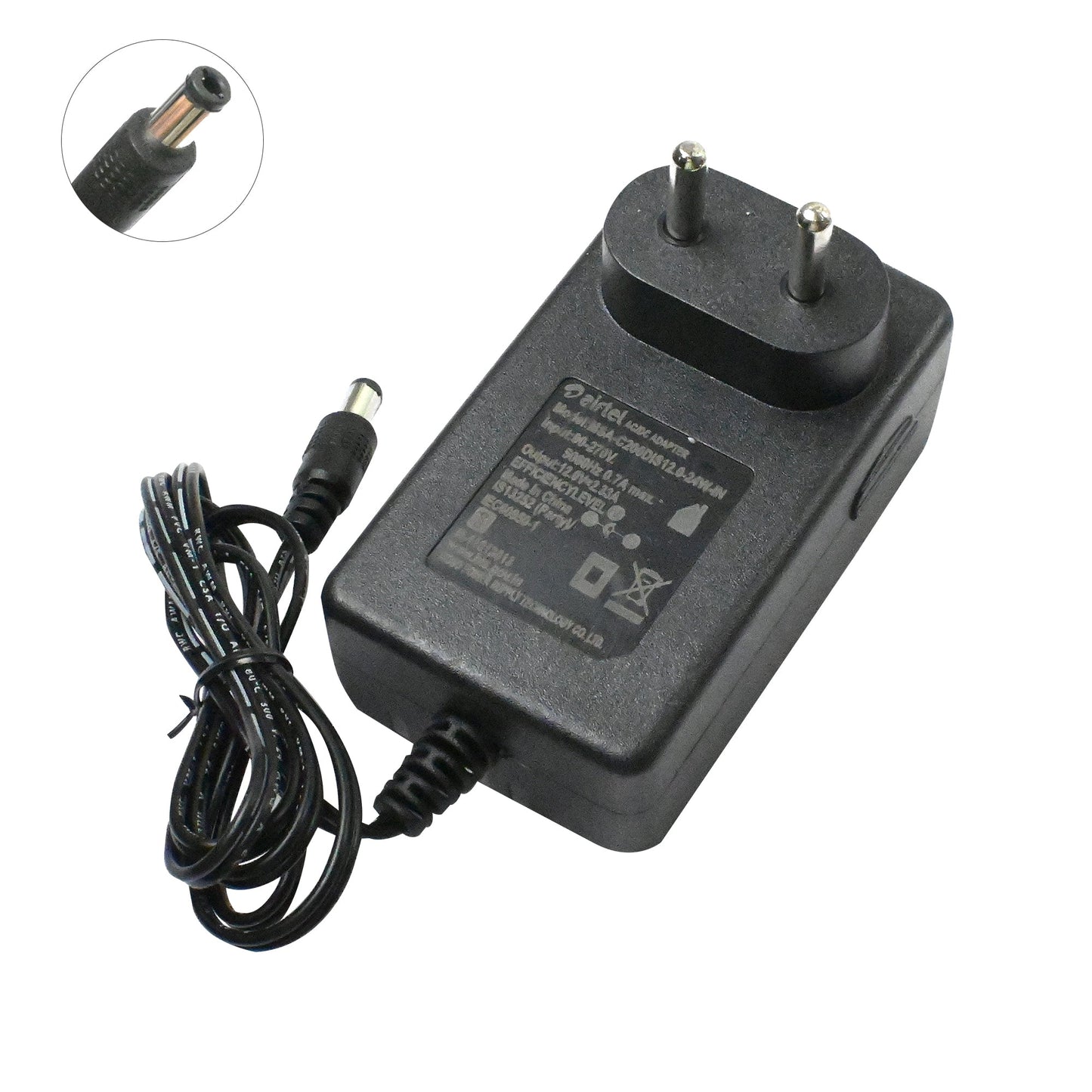 12V 2A/2.3A AC-DC Power Supply Adapter - Electra Traders | Electronic Components & Gadgets India