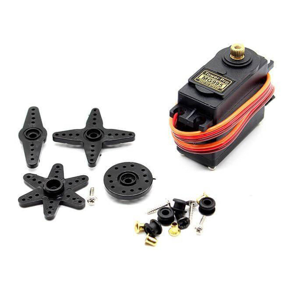 Tower Pro MG995 Metal Gear Servo Motor (180° Rotation) - Electra Traders | Electronic Components & Gadgets India