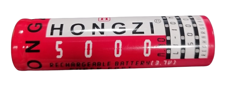 Hongzi 5000mAh 18650 3.7V Rechargeable Lithium-Ion Battery with Flat Top - Electra Traders | Electronic Components & Gadgets India