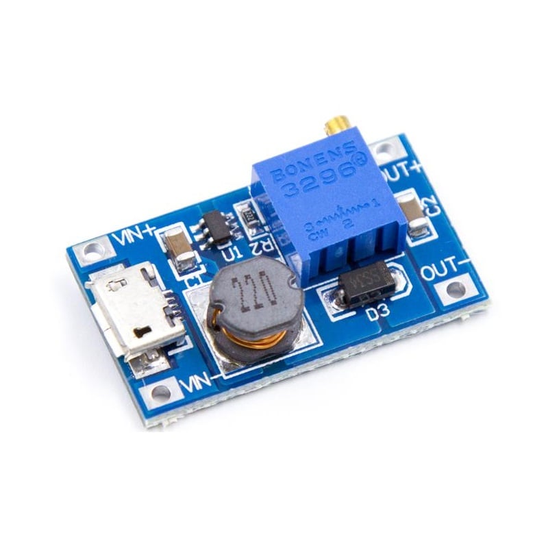 XY-016 2A DC-DC Step Up 5V/9V/12V/28V Power Module with Micro USB - Electra Traders | Electronic Components & Gadgets India