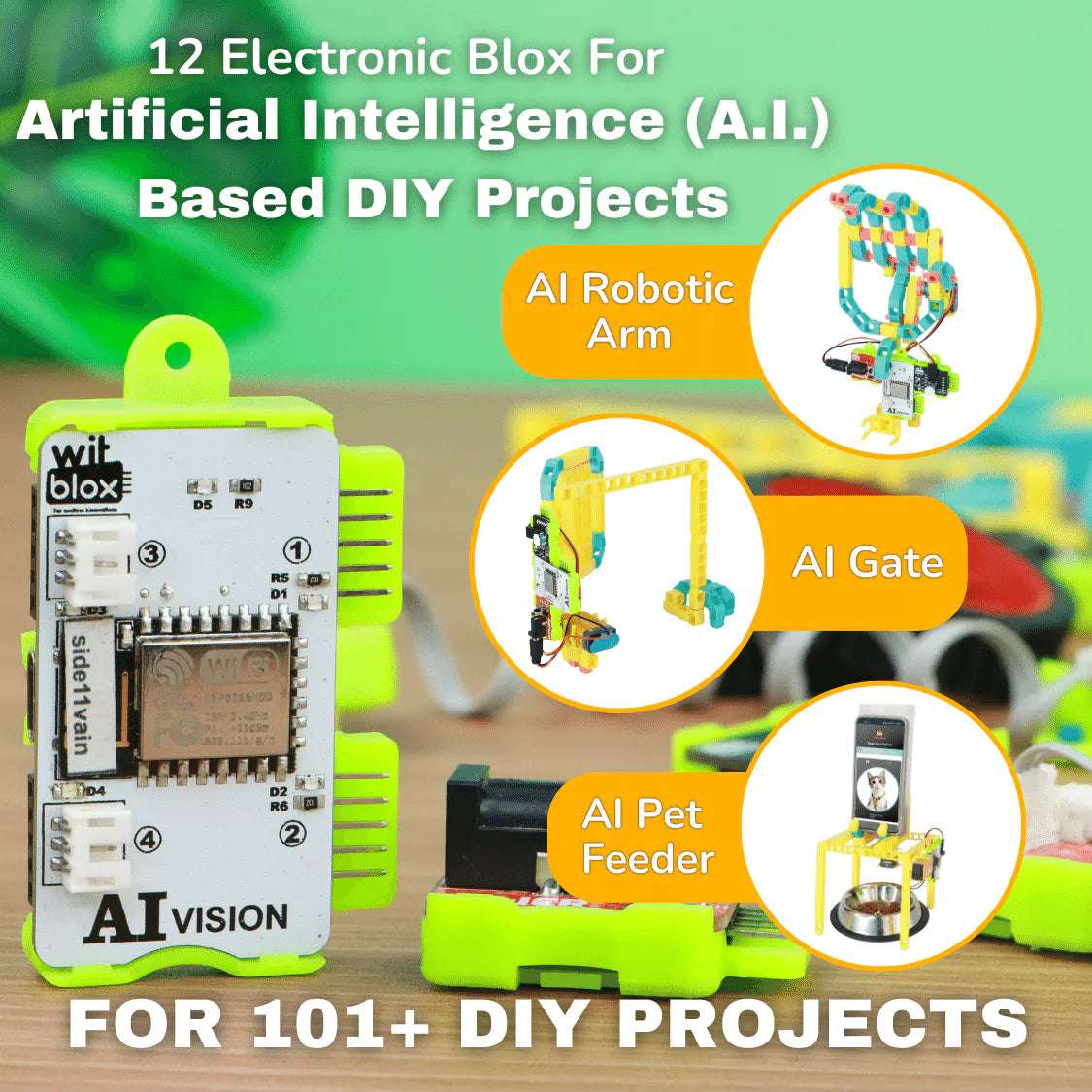 WitBlox DIY Robotics Kit with AI for 101+ Projects - Electra Traders | Electronic Components & Gadgets India