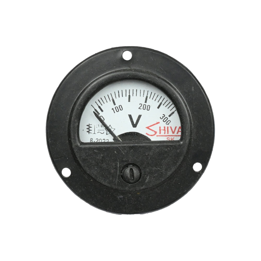 Shiva 0-300V 69mm Round Shape Analog Voltmeter - Electra Traders | Electronic Components & Gadgets India