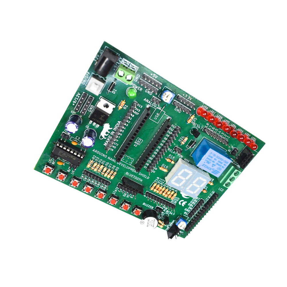Arduino Nano Development Board Shield (Without Nano Board) - Electra Traders | Electronic Components & Gadgets India