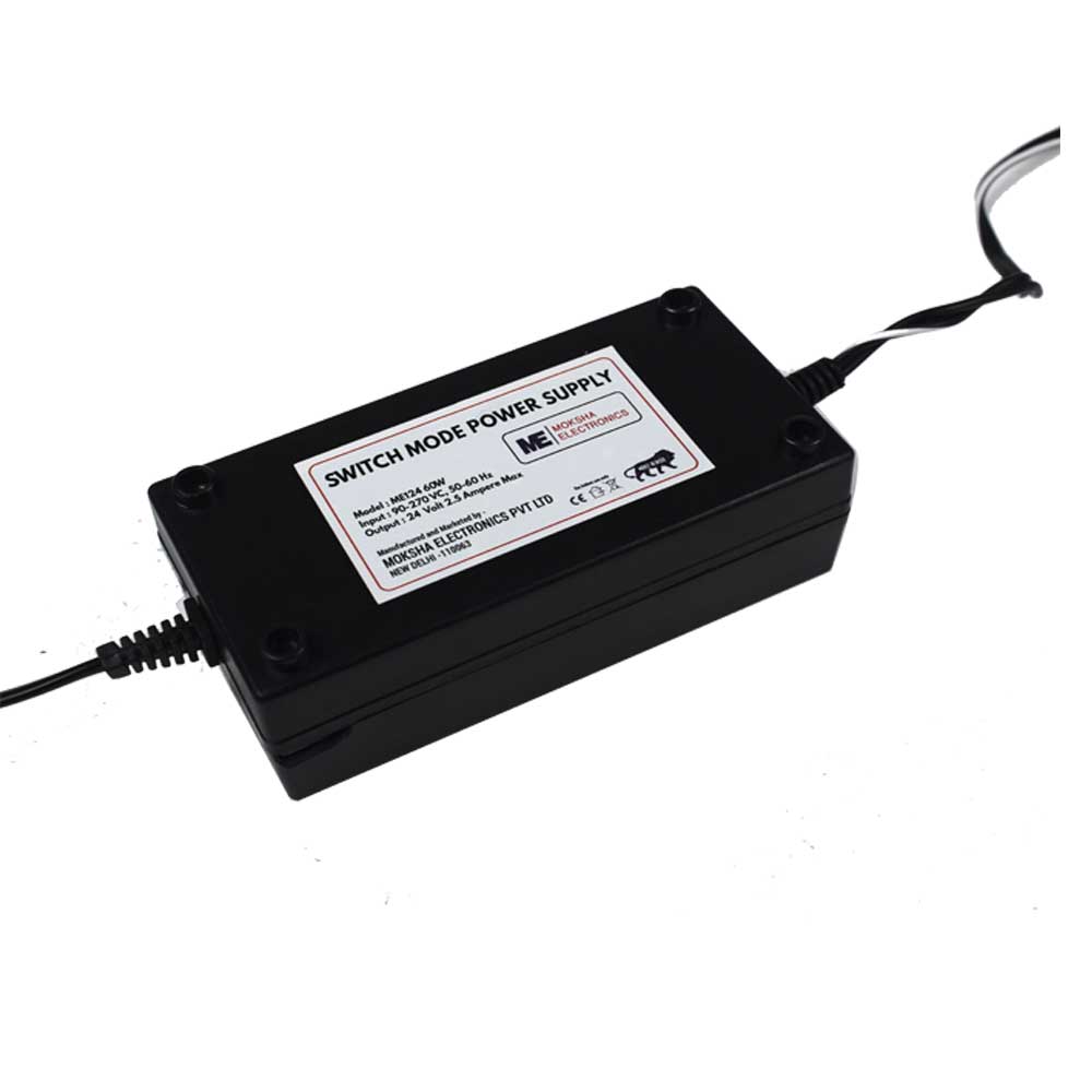 24V 2.5A 60W SMPS Power Adaptor - Electra Traders | Electronic Components & Gadgets India