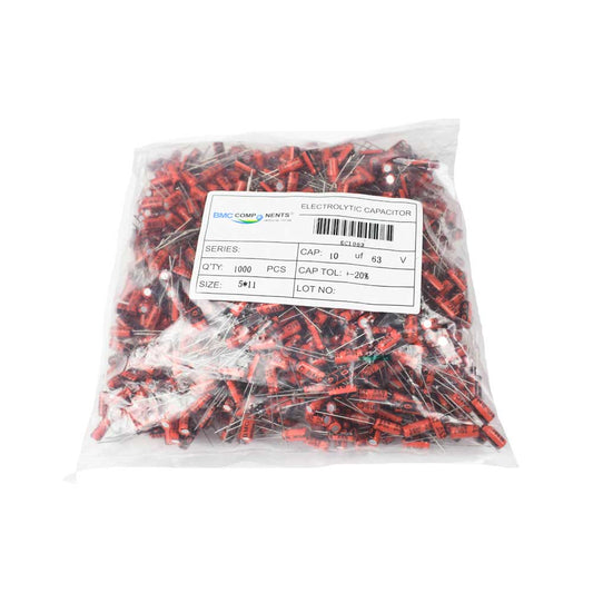 10µF 63V Electrolytic Capacitor - Electra Traders | Electronic Components & Gadgets India