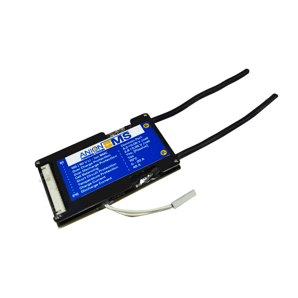 16S 59.2V 45A Anion BMS for Lithium Ion NMC Battery With Cell Balancing (Common Port) - Electra Traders | Electronic Components & Gadgets India