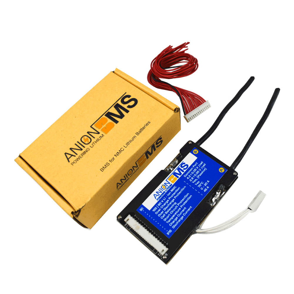 16S 59.2V 45A Anion BMS for Lithium Ion NMC Battery With Cell Balancing (Common Port) - Electra Traders | Electronic Components & Gadgets India