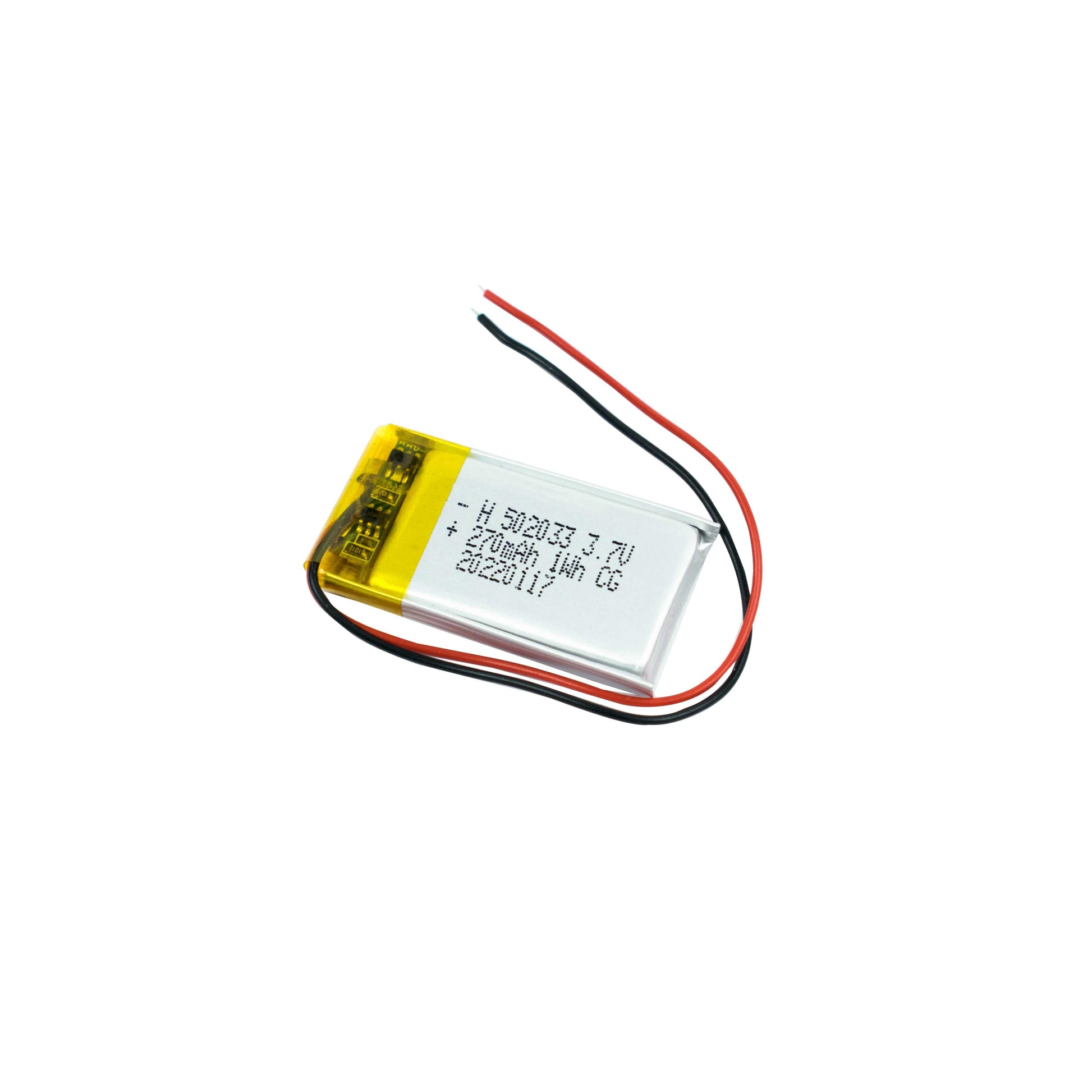 270mAh 3.7V Lithium Polymer Battery with BMS - Electra Traders | Electronic Components & Gadgets India