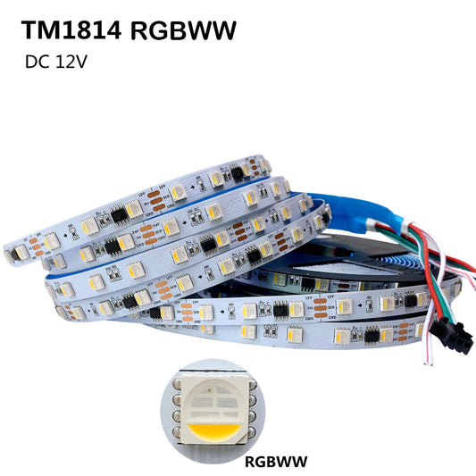 12V DC TM1814 RGB LED Strip 5 Meter - Electra Traders | Electronic Components & Gadgets India