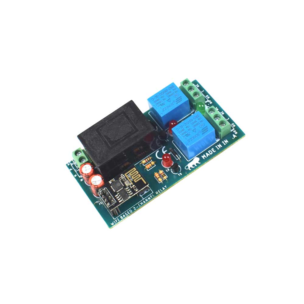 ESP-01 Wi-Fi Based Home Automation Module with 2 Channel Relay - Electra Traders | Electronic Components & Gadgets India