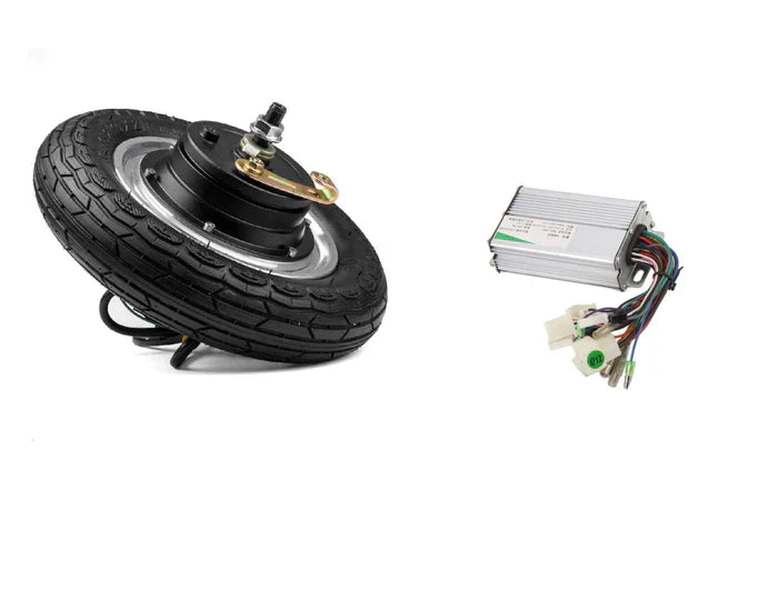 10 Inch 350w 24v 800 RPM Brushless E-bike Wheels Scooter Hub Motor + Controller - Electra Traders | Electronic Components & Gadgets India