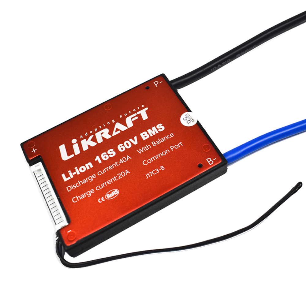 16S 60V 40A Lithium Ion Battery BMS Waterproof with Balance Charging - Electra Traders | Electronic Components & Gadgets India