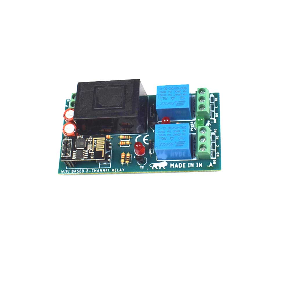 ESP-01 Wi-Fi Based Home Automation Module with 2 Channel Relay - Electra Traders | Electronic Components & Gadgets India