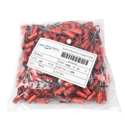 1000µF 16V Electrolytic Capacitor - Electra Traders | Electronic Components & Gadgets India