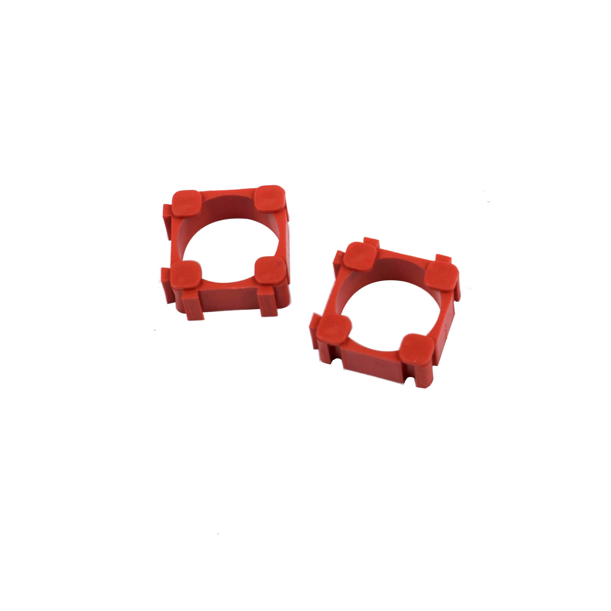 Single Cell 18650 Lithium Ion Battery Support Bracket (Red) - Electra Traders | Electronic Components & Gadgets India