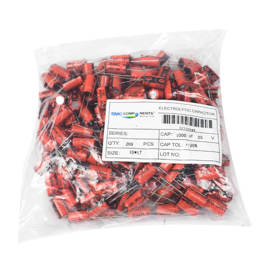 1000µF 25V Electrolytic Capacitor - Electra Traders | Electronic Components & Gadgets India