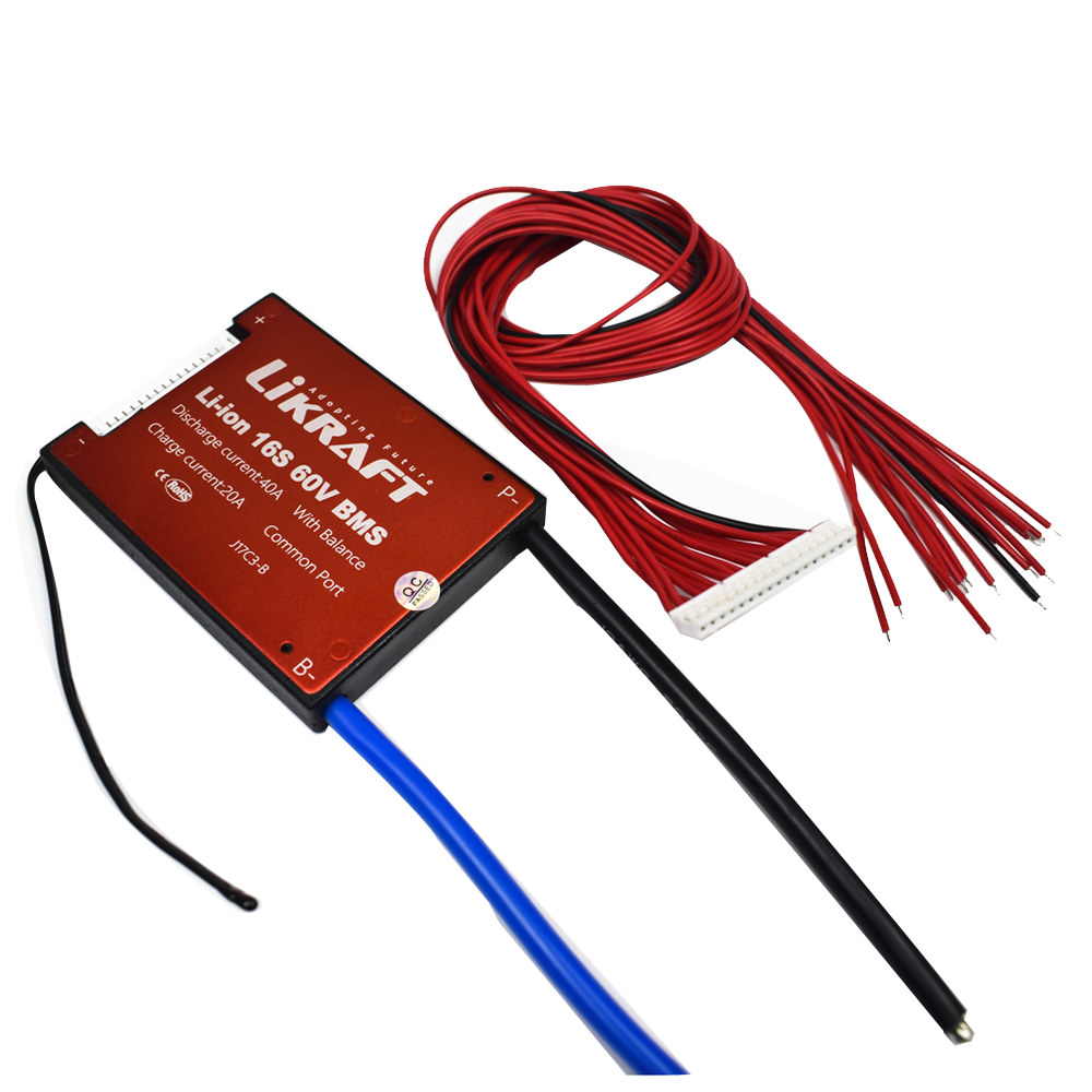 16S 60V 40A Lithium Ion Battery BMS Waterproof with Balance Charging - Electra Traders | Electronic Components & Gadgets India