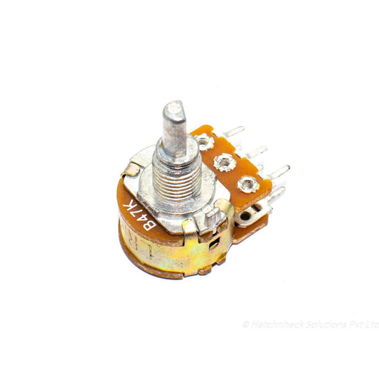 47k ohm Dual Gang Rotary Potentiometer - 6 Pin D Type Shaft - Electra Traders | Electronic Components & Gadgets India