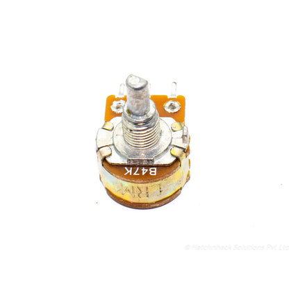 47k ohm Dual Gang Rotary Potentiometer - 6 Pin D Type Shaft - Electra Traders | Electronic Components & Gadgets India