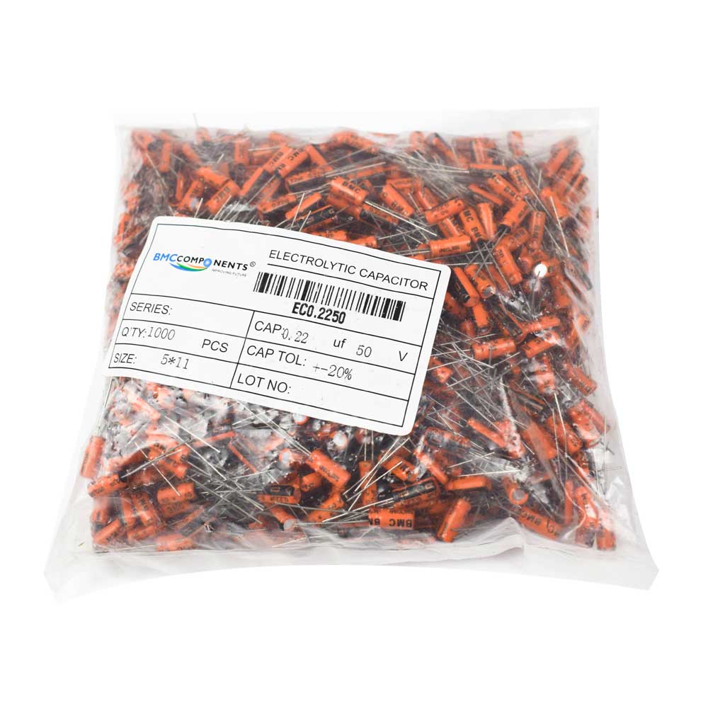 0.22µF 50V Electrolytic Capacitor - Electra Traders | Electronic Components & Gadgets India