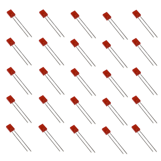 Proton 5mm Rectangle Red Diffused LED (2.5-3.0V) - Electra Traders | Electronic Components & Gadgets India