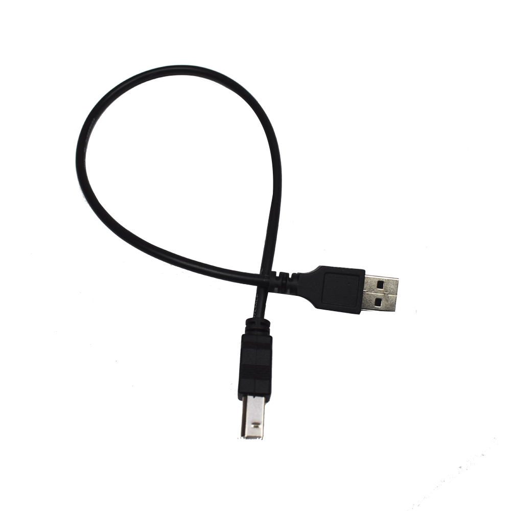 USB Type A to Type B (Male to Male) Arduino UNO/Mega Cable 30cm (Black) - Electra Traders | Electronic Components & Gadgets India
