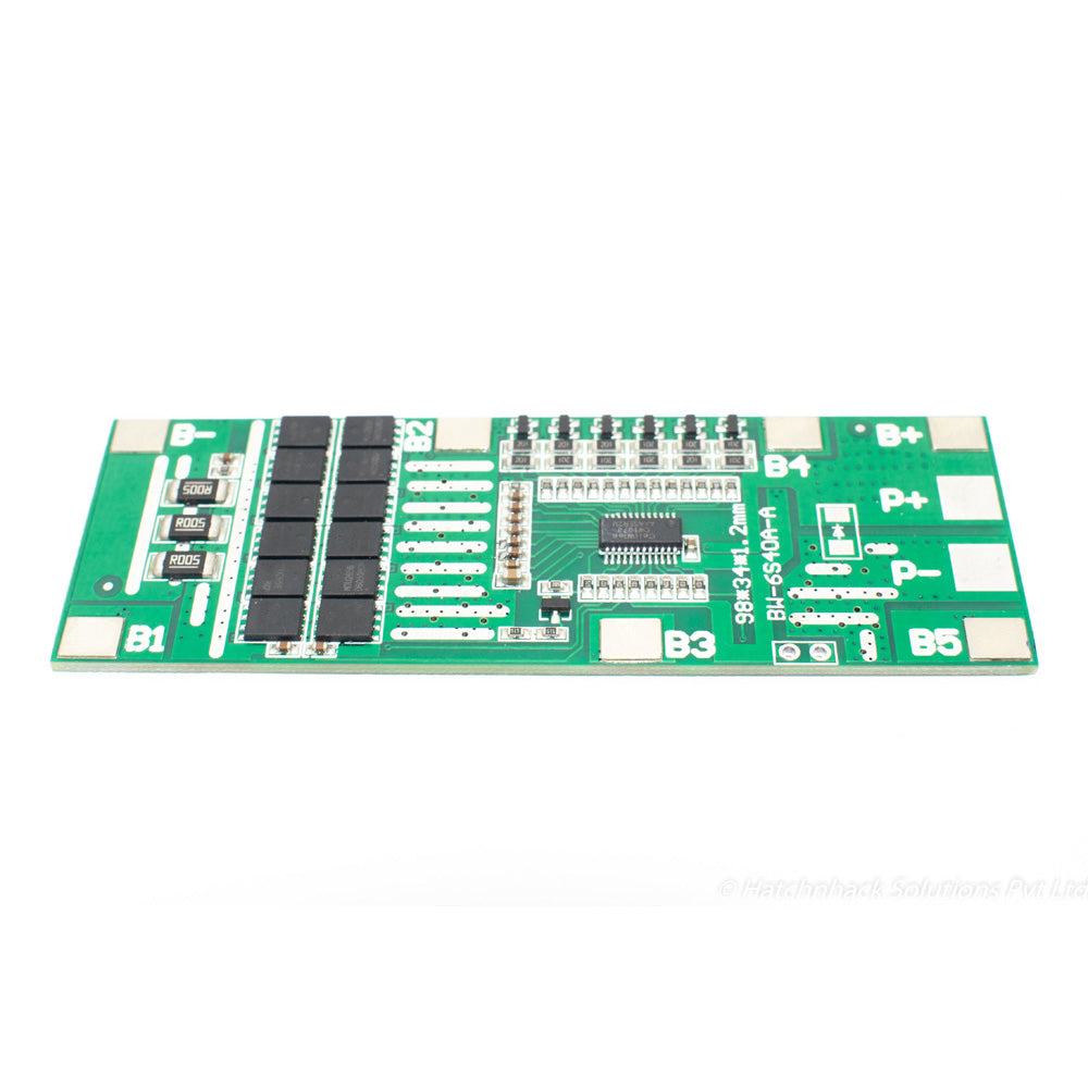 6S 40A 18650 Lithium Battery Protection Board (BMS) - Electra Traders | Electronic Components & Gadgets India