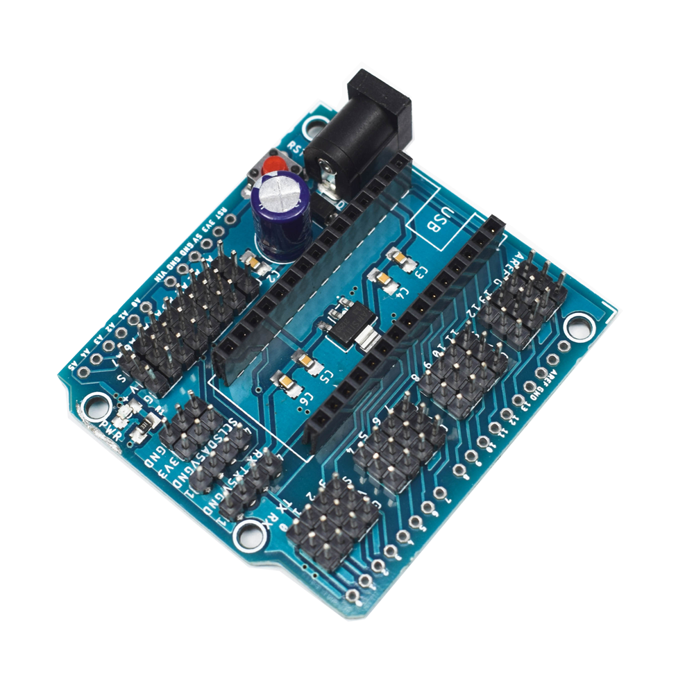 Arduino Nano Expansion Board Servo Shield - Electra Traders | Electronic Components & Gadgets India