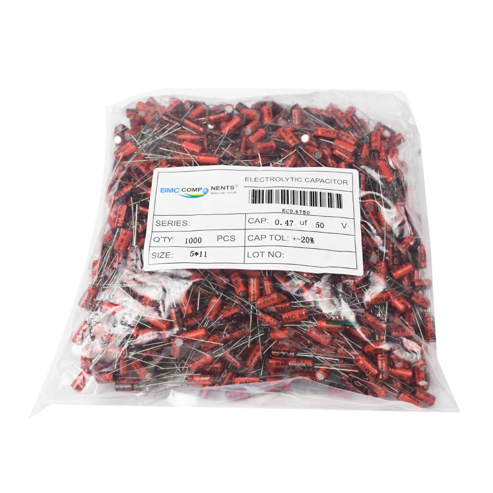 0.47µF 50V Electrolytic Capacitor - Electra Traders | Electronic Components & Gadgets India